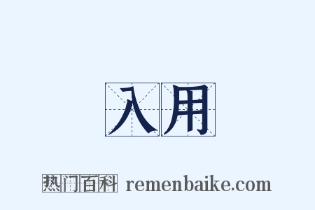 入用是什么意思的图片